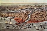 Currier and Ives Chicago As It Was painting
