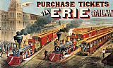 Currier and Ives The American Railway Scene painting