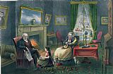 Currier and Ives The Four Seasons of Life Old Age painting
