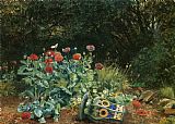Quiet Prints - Summer Flowers in a Quiet Corner of The Garden by David Bates