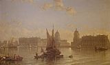 David Roberts Shipping on the Thames at Greenwich
