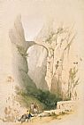 Arch Prints - Triumphal Arch Crossing The Ravine Leading To Petra by David Roberts