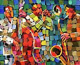 Jazz Unit Prints - Mosaic Jazz by Debra Hurd