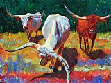 Debra Hurd Three Texas Longhorns