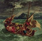 Delacroix Prints - Christ on the Sea of Galilee by Delacroix
