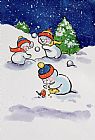 Diane Matthes Little Snowmen Snowballing