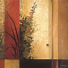 don li leger Hollyhock Garden painting
