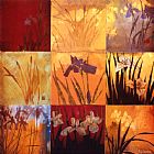 don li leger Iris Nine Patch II painting