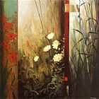 don li leger Rainforest Poppies painting