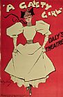 Dudley Hardy Poster advertising A Gaiety Girl at the Dalys Theatre in Great Britain