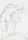Bath Pastels Prints - After The Bath by Edgar Degas