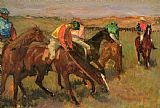 Jockeys Prints - Before the Races by Edgar Degas