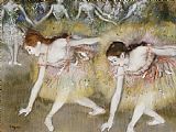 Impressionist Prints - Dancers Bending Down by Edgar Degas