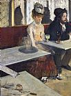 Cafe Prints - In a Cafe by Edgar Degas