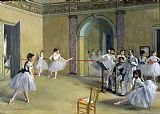 Edgar Degas The Dance Foyer at the Opera on the rue Le Peletier