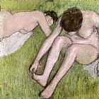 Edgar Degas Two Bathers on the Grass