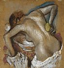 Edgar Degas Woman Washing Her Back with a Sponge