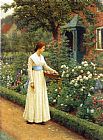 Edmund Blair Leighton Paintings and Prints - The Fate of The Rose by Edmund Blair Leighton