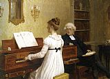 Edmund Blair Leighton The Piano Lesson
