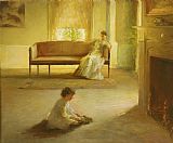 Edmund Charles Tarbell Interior with Mother and Child