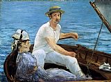 Edouard Manet Boating painting