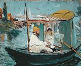 Edouard Manet Monet in his Floating Studio