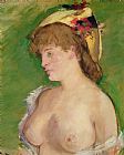 Edouard Manet The Blonde with Bare Breasts painting