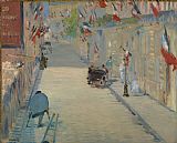 Edouard Manet The Rue Mosnier With Flags painting
