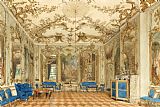 The Chinese Room in The Royal Palace, Berlin Paintings - Concert Room of Sanssouci Palace, Potsdam, Germany by Eduard Gaertner