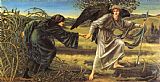 Edward Burne Jones Romaunt of The Rose Love Leading The Pilgrim painting