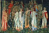 Edward Burne Jones The Arming And Departure of The Knights of The Round Table on The Quest of The Holy Grail painting