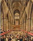George Edwards Hering Prints - Interior View of Westminster Abbey on The Commemoration of Handel, Taken From The Manager's Box by Edward Edwards
