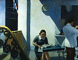 Barber Prints - Barber Shop by Edward Hopper