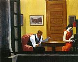 Edward Hopper Room in New York painting