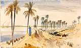 Tabeen Berlin, 4 00 P.m., January 1, 1867 (16) Prints - Kom El Amhr, 1 00 Pm, 4 January 1867 (68) by Edward Lear