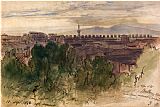 1848 Prints - Salonica, From My Room Window, 11 Sept. 1848, After Sunset by Edward Lear