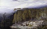 Lear Prints - The Forest of Valdoniello - Corsica by Edward Lear