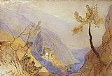 Lear Prints - The Monastery Of St Dionysius Mount Athos by Edward Lear