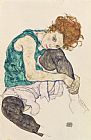 Egon Schiele Seated Woman with Bent Knee