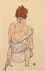 Egon Schiele Seated woman in underwear