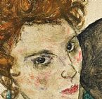 Egon Schiele Seated Woman with Bent Knee painting