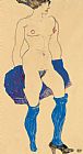 Unclothed Prints - Standing woman with shoes and stockings by Egon Schiele