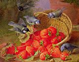 Eloise Harriet Stannard Still Life with Strawberries and Bluetits
