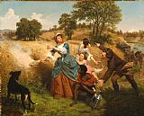 Emanuel Gottlieb Leutze Mrs. Schuyler Burning Her Wheat Fields on The Approach of The British