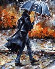 Walking The Plank Prints - Rainy day/07 - Walking in the rain by Emerico Toth