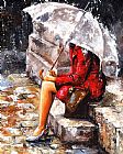 Emerico Toth Rainy day - Woman of New York