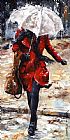 Emerico Toth Rainy day - Woman of New York 10