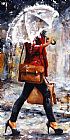 Emerico Toth Rainy day - Woman of New York 17
