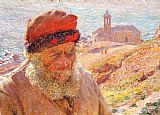 Emile Claus Ampelio, Old Fisherman of Bordighera painting