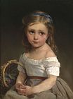 Basket Prints - Girl with Basket of Plums by Emile Munier